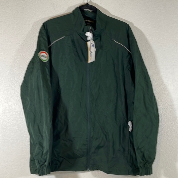 CORE 365 BY NORTH END WINDBREAKER SIZE LARGE FRONT ZIP POCKETS FOREST GREEN NEW - Picture 3 of 14
